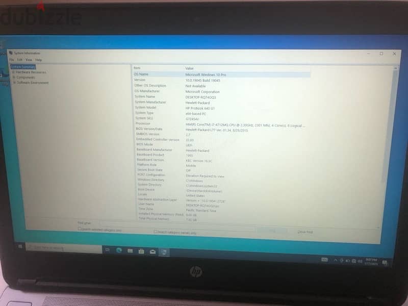 hp. core i7 0