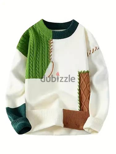 Men's colour cable knit sweater WhatsApp +17144196105