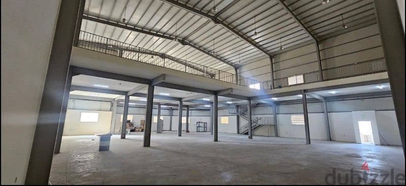 2000-SQM warehouse + 15 rooms for rent in birkat al awamer 0