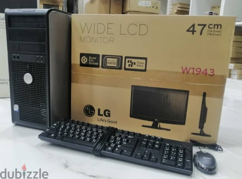 Full Set Computer With 19inch Monitor  Full Set Price 340 QR 1