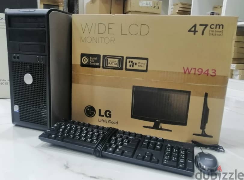 Full Set Computer With 19inch Monitor  Full Set Price 340 QR 2