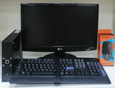 Full Set Computer mini  With 19inch Monitor  Full Set Price 310 QR