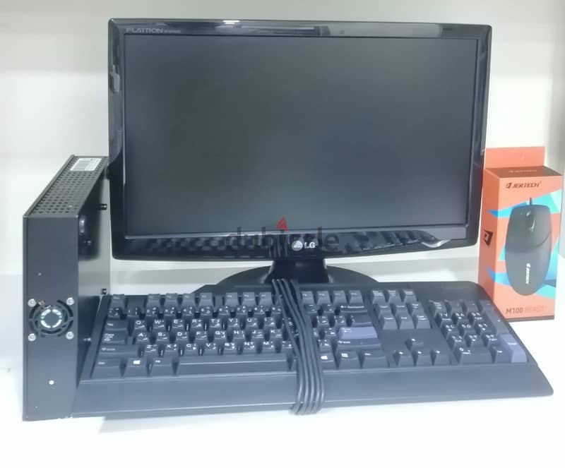 Full Set Computer mini  With 19inch Monitor  Full Set Price 310 QR 1