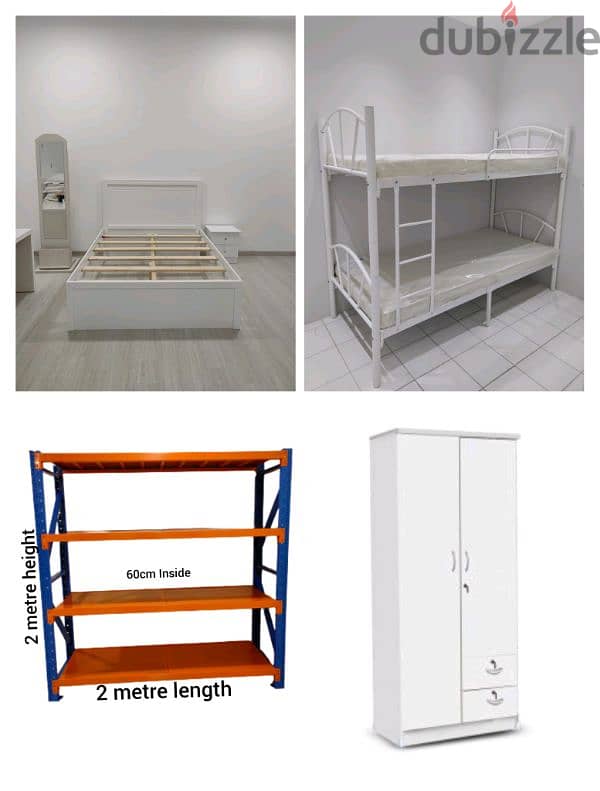 king size bed mattress cabinet shelf available 9