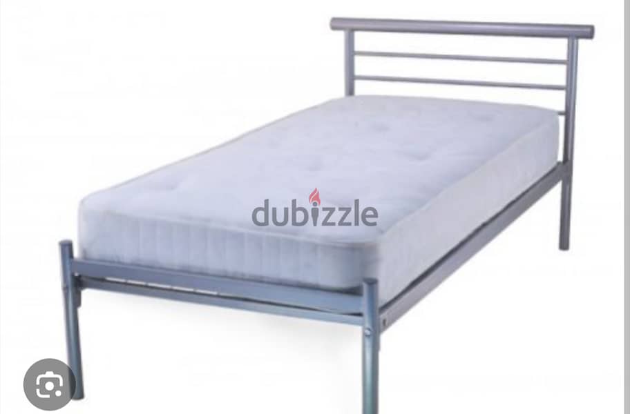 Aluminium Single and Bunker bed with mattress 1