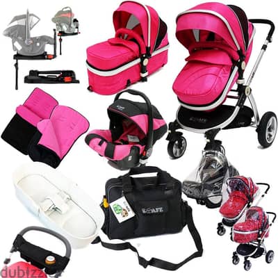 LUXE Flight Single or Double Stroller including the Hatch 3-in-1 Bassi