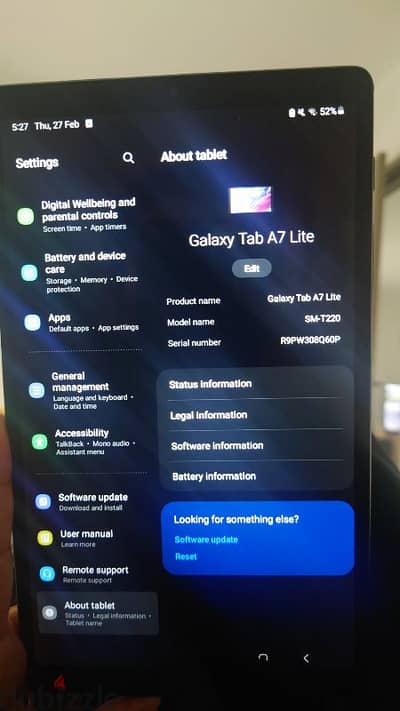 Samsung tab A7 lite 32gb