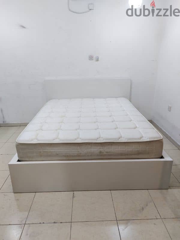 Queen size bed with mattress for sale IKEA 0