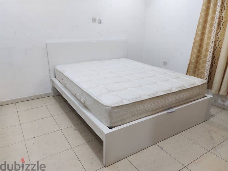 Queen size bed with mattress for sale IKEA 2