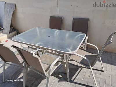 outdoor table with 5 chairs for sale