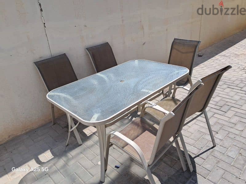 outdoor table with 5 chairs for sale 1