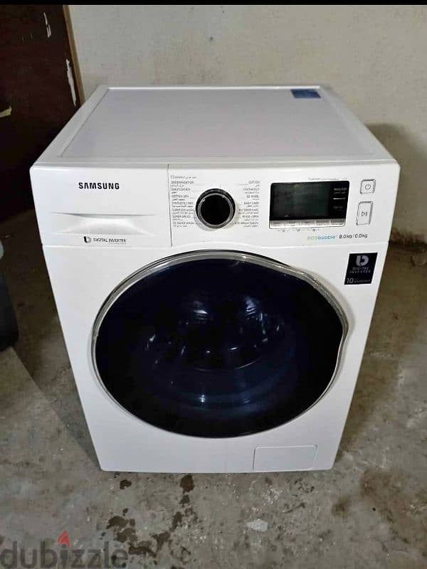 Samsung washing machine 8/6 kg wash dryer together 2in1 1