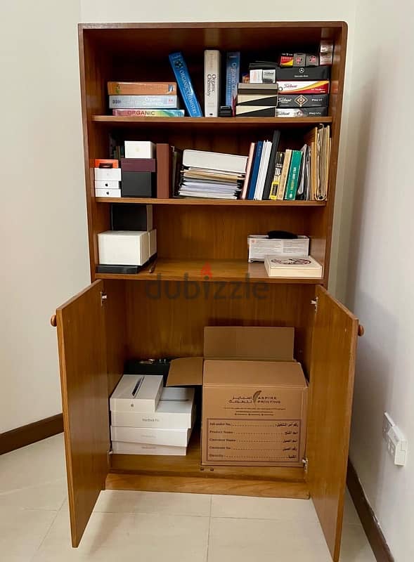 Solid Wood Bookcase & Cabinet 1