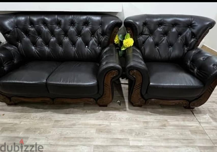 American Best Quality Black Leather Sofa 0