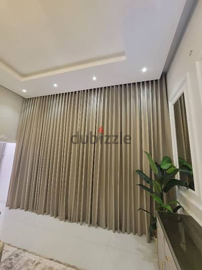 ستائر موديل جديد/wave curtain in qatar