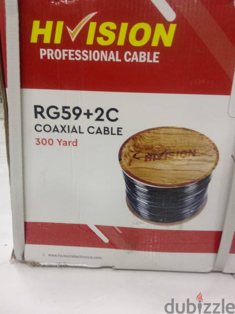 G59+2C Coaxial Cable  300 Yards  Perfect for CCTV, security systems, 1