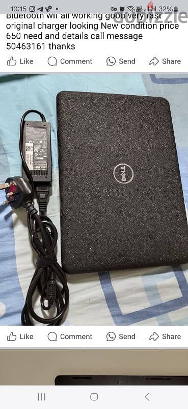 Dell laptop i5 7 gen 8 Gb 256gb SSD