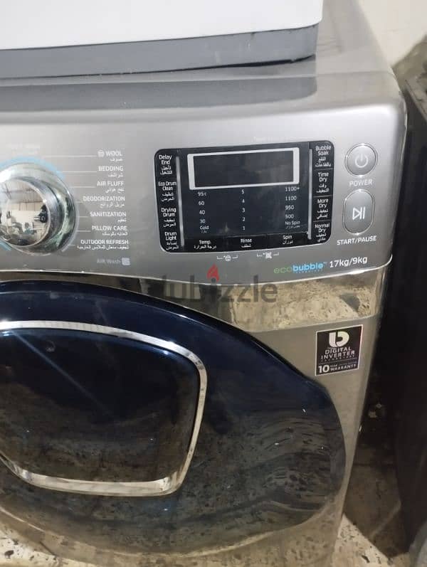 Samsung 17/9 kg wash dryer together 2 in 1 1