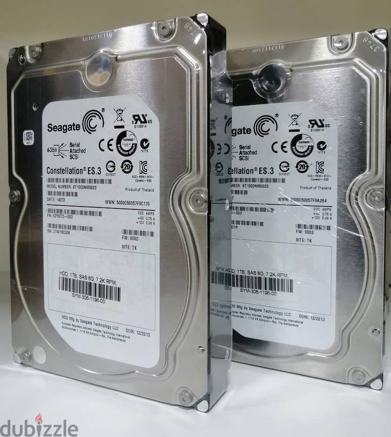 1TB SAS Hard Disk – Seagate Brand  HDD 1TB SAS 6G 7.2K RPM 1