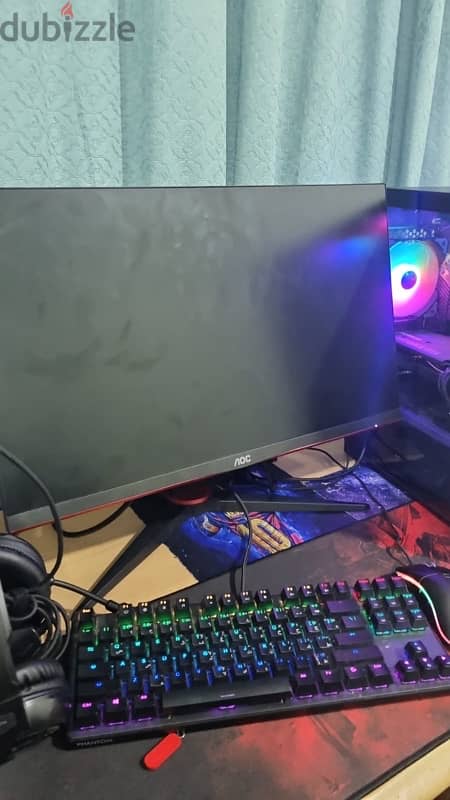 Gaming Pc Full Setup Mouse Headphones Keyboard Monitor Aoc Everything 4