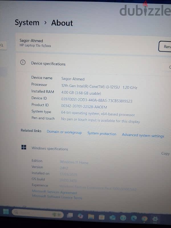 HP laptop i3 12th generation 4