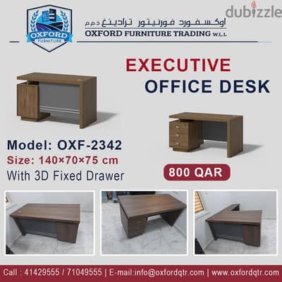 Office Desk  with 3D fixed drawer