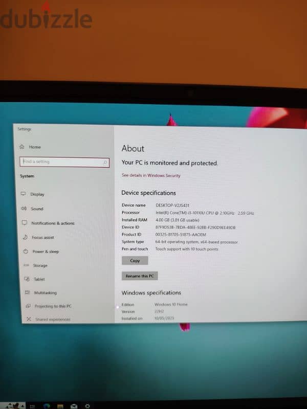 Lenovo all in one i3 10th generation 2