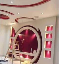 All works of gypsum board and its decorations 0
