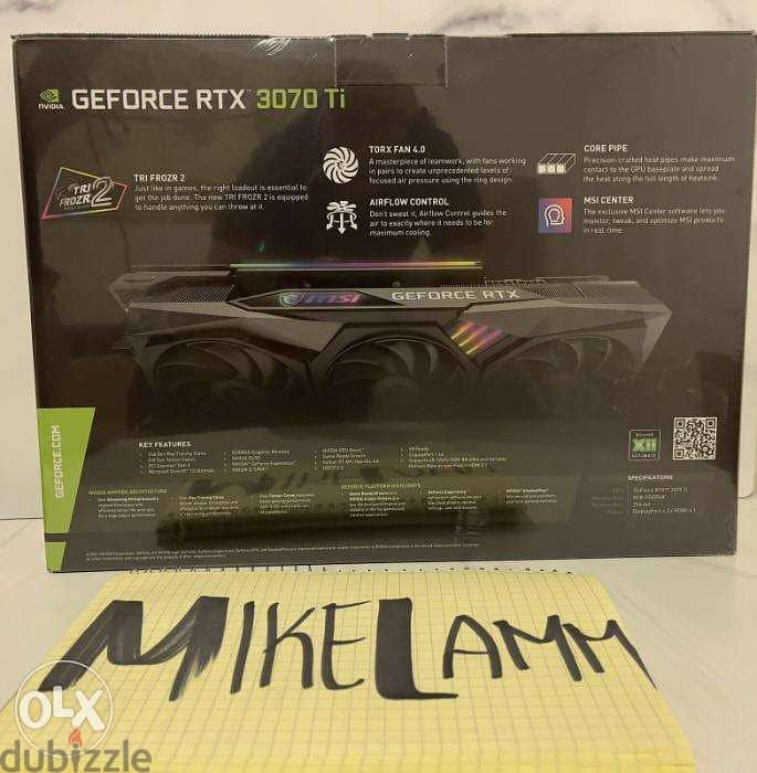 NEW MSI NVIDIA GeForce RTX 3070 Ti 8GB GDDR6X Gaming X Trio 1