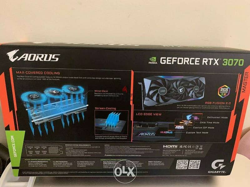 NEW GIGABYTE NVIDIA GeForce RTX 3070 AORUS Master 8 GB LHR 2