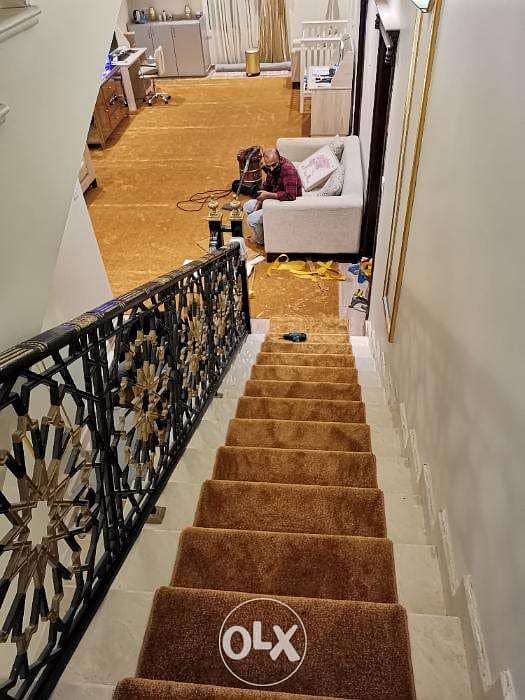 Stairs carpets in qatar /سجاد الدرج 1