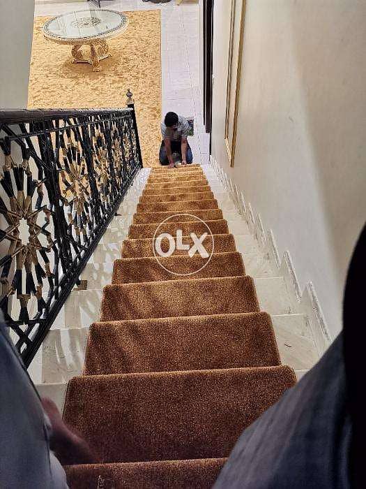 Stairs carpets in qatar /سجاد الدرج 4