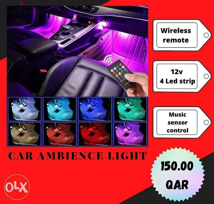 Car Ambience floor light with remote control (Brand New) 0