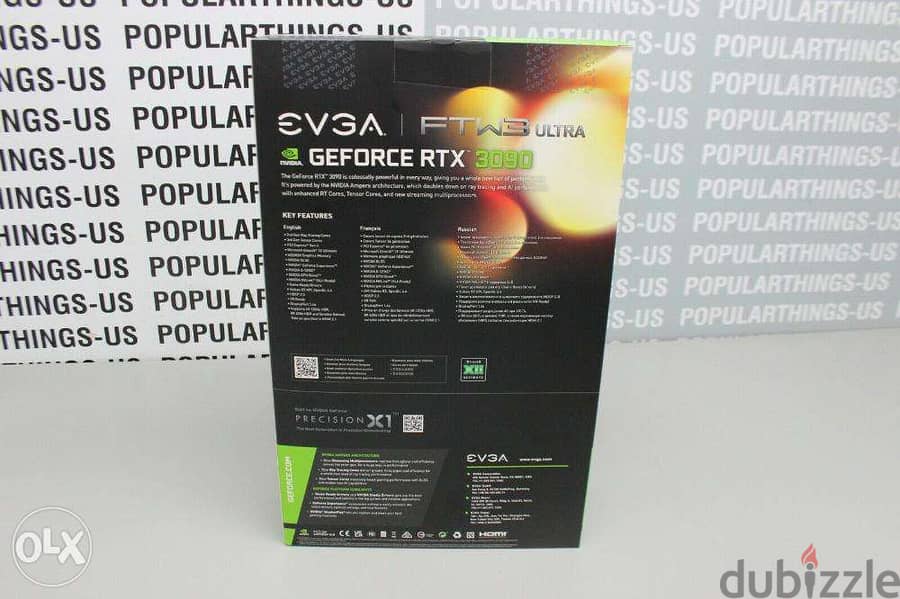 SEALED EVGA NVIDIA GeForce RTX 3090 24GB FTW3 Ultra GDDR6X 2