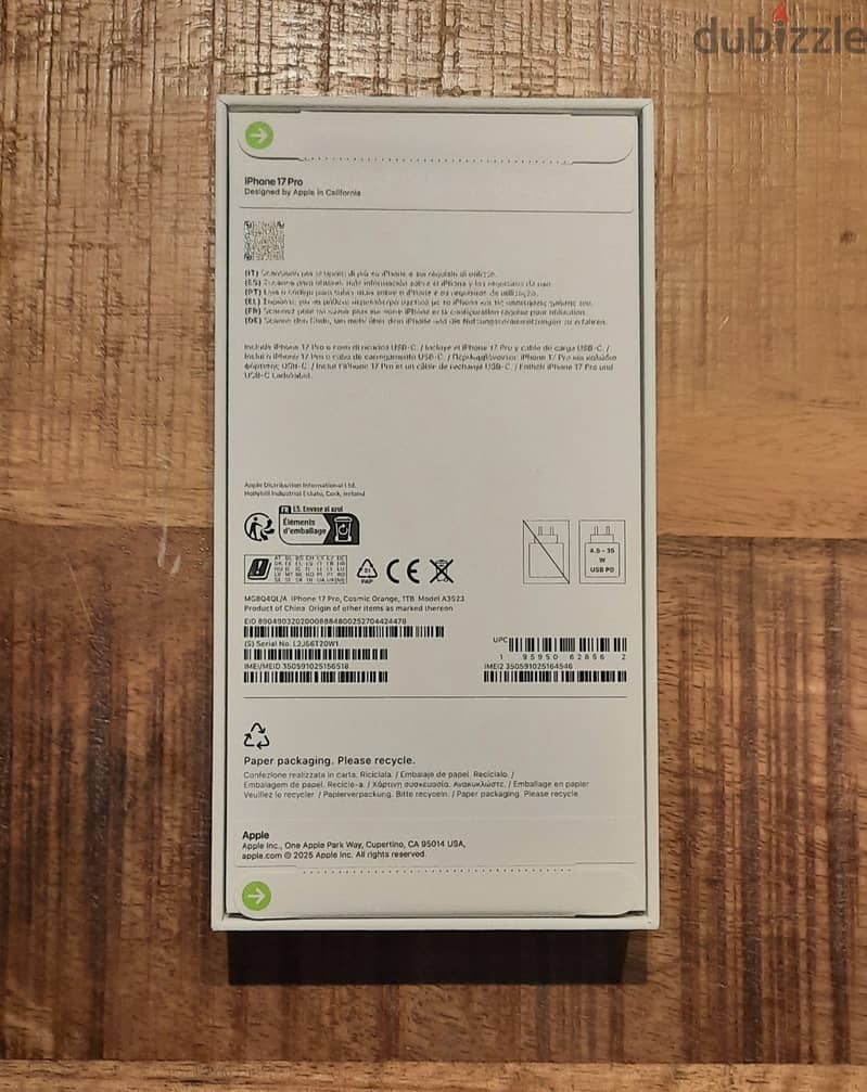 Apple iPhone Pro 17 1TB New Factory Sealed Unlocked Cosmic Orange 2