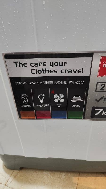 Impex Brand Washing Machine 7kg Just two months used 8