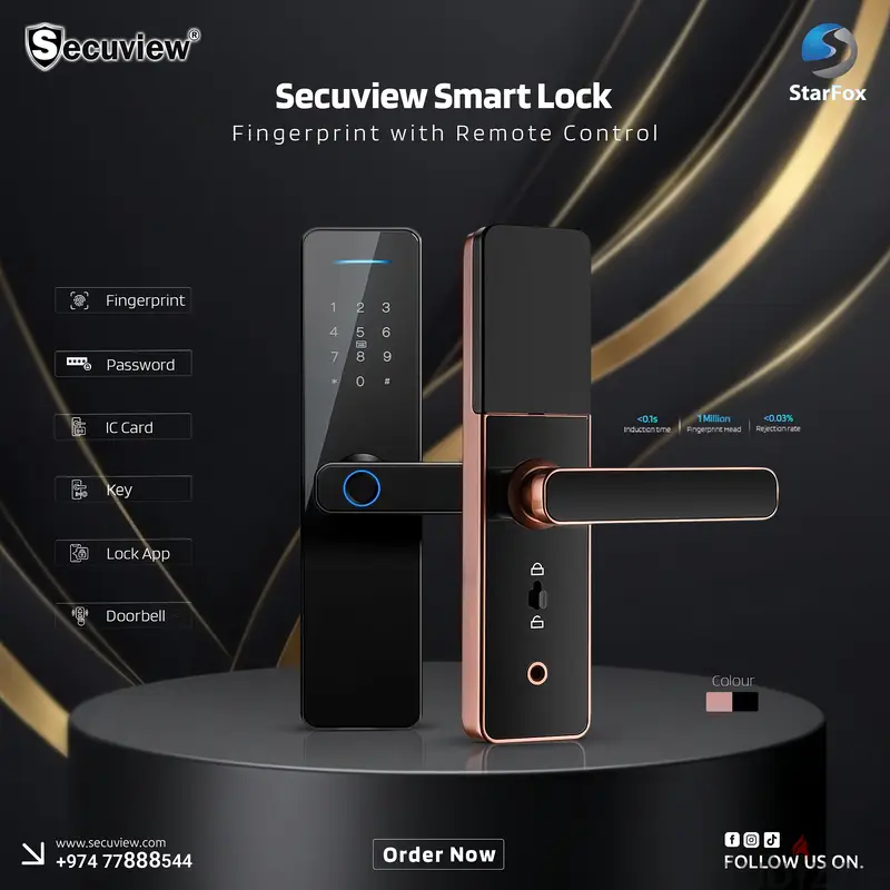 Secuview Fingerprint Smart Lock with Remote Control