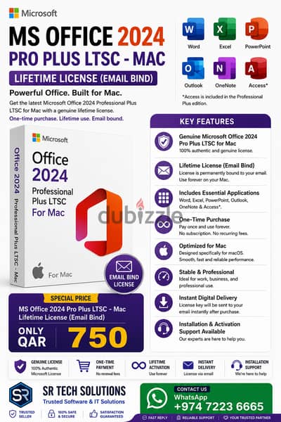 MS Office 2024 Pro Plus LTSC for Mac – Lifetime License
