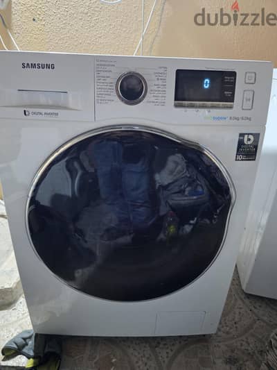 samsung 2in1 7/5kg wash dryer together