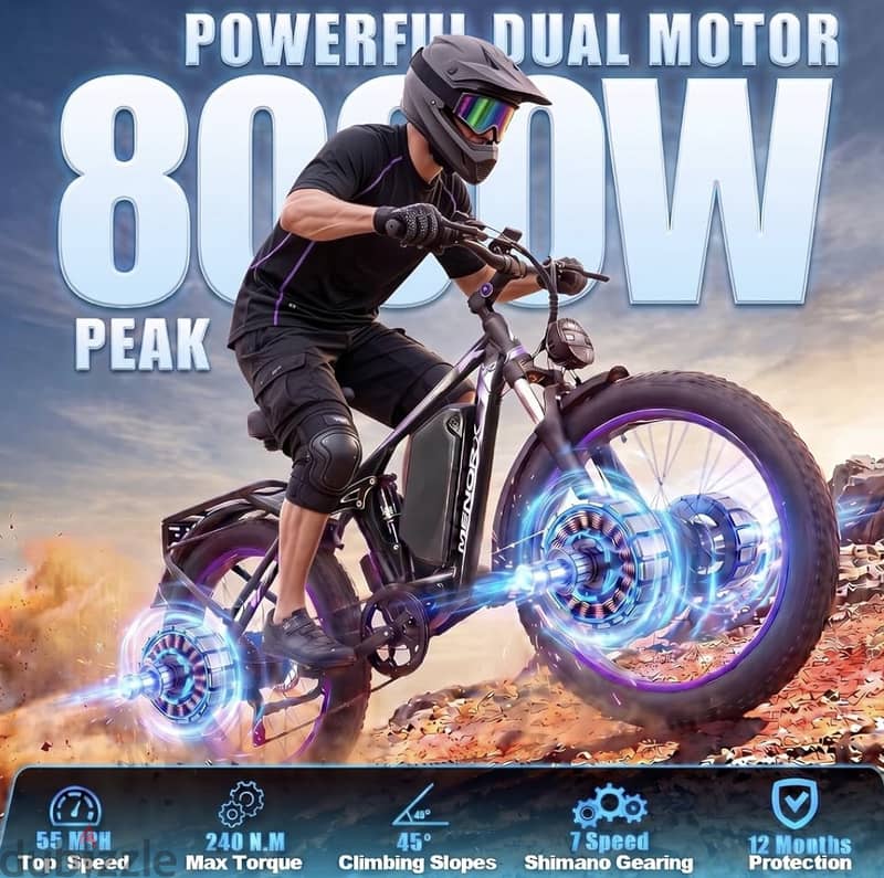 MENORX 8000W Dual Motor Electric Bike for Adults 1