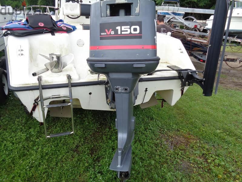 USED 1997 YAMAHA 150HP 25" 2 STROKE OUTBOARD BOAT MOTOR ENGINE C150TXR 2