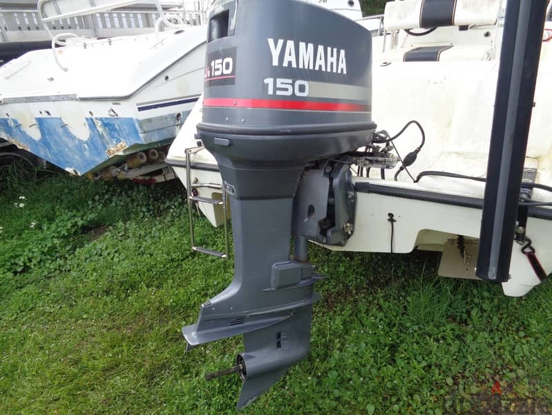 USED 1997 YAMAHA 150HP 25" 2 STROKE OUTBOARD BOAT MOTOR ENGINE C150TXR 3
