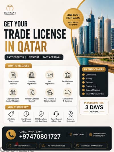 Get your trade license – MOCI Approved Virtual Office!