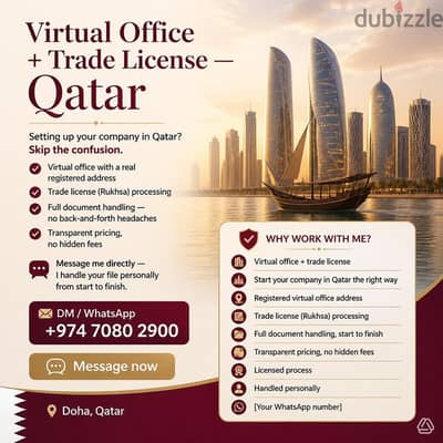 MOCI-Approved Virtual Office in Doha | Company Formation & Trade Licen