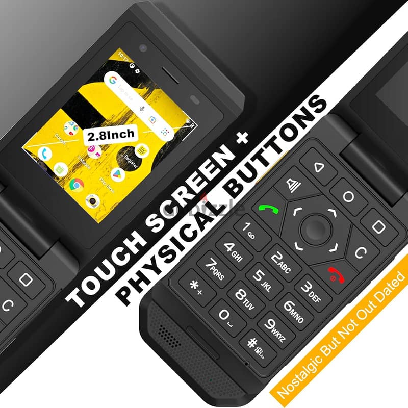 ORIGINAL S22 Smart Flip Phone (16GB) 2.8 Touchscreen Rugged Cell Phone 3
