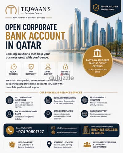 OPEN A CORPORATE BANK ACCOUNT IN QATAR