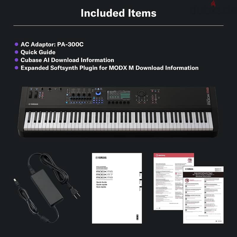 Yamaha 88-Key Music Synthesizer, Graded Hammer Action, Realistic Feel, 3