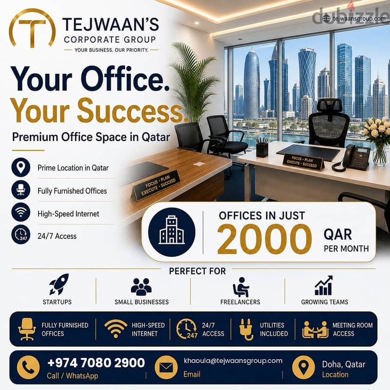 Premium Offices & Business Address in Prime Location – Grand Hamad 1