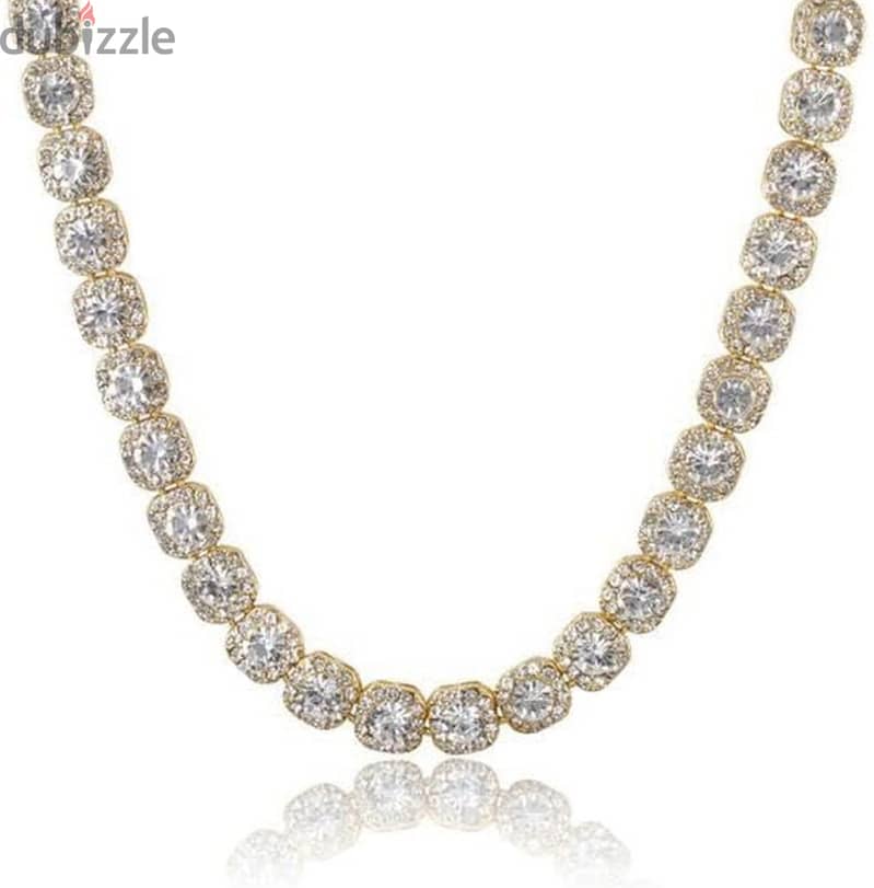 Men's 22-Inch Iced-Out Cluster Chain 2