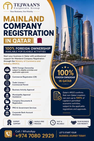 MAINLAND COMPANY REGISTRATION IN QATAR